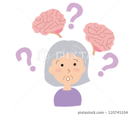 Dementia image senior illustration 03 120745204