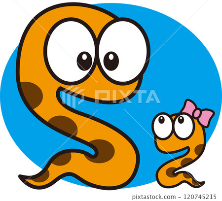 可愛的蛇新年插畫 可愛的蛇新年插畫 120745215