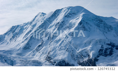 Spectacular view from Gornergrat, Pennine Alps, Liskamm, Zermatt, Switzerland 120745312