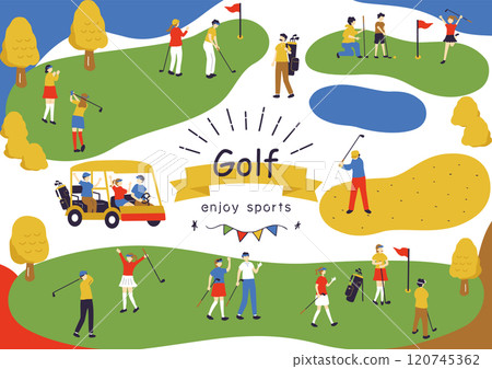 喜歡打高爾夫球的人 喜歡打高爾夫球的人 120745362