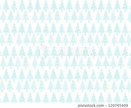 Christmas background: Various designs of Christmas trees, light blue Christmas background: Various designs of Christmas trees, light blue 120745409