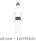 Male skeletal diagnosis illustration 120745610