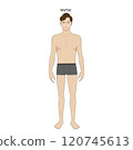 Male skeletal diagnosis illustration 120745613