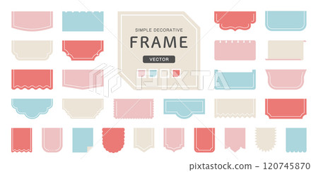 簡約裝飾框套裝（向量標題裝飾多彩無文字） 120745870