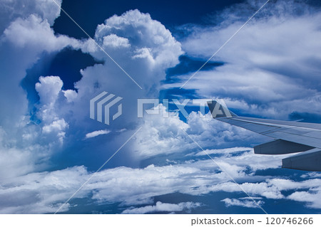 Cumulus seen from the sky 120746266