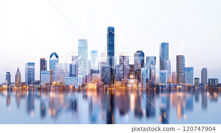 Urban skyscraper skyline 120747904
