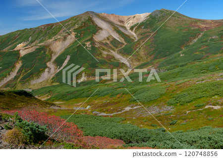 Climbing Mt. Daisetsuzan Aibetsudake Asahidake to Susoaidaira 1-loop course Autumn foliage of Japan's 100 famous mountains A spectacular view of Hokkaido 120748856