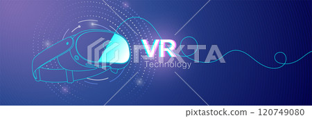 Virtual reality glasses technology background 120749080