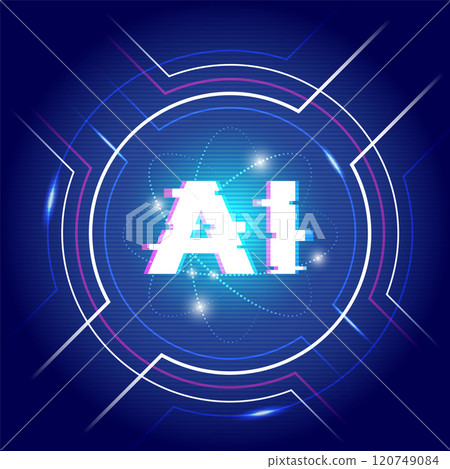 The concept of artificial intelligence AI 120749084