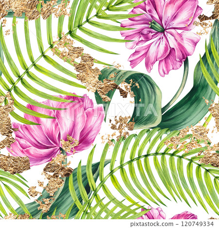 Floral collection hand drawn watercolor illustrations 120749334