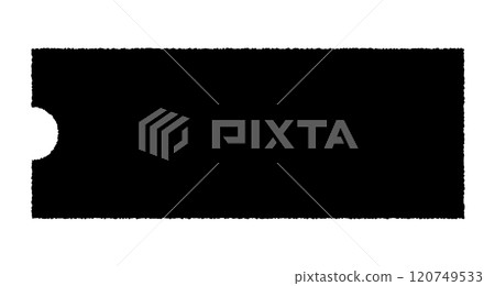 Handwritten line simple coupon voucher icon vector (black) 120749533