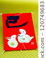 Stock Photo: The zodiac sign for Reiwa 7, 2025 is the snake (Snake) New Year's card material for the year of the snake (Japanese, Japanese paper, Chiyogami, New Year's accessories, etc.) 120749683