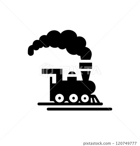 Locomotive train icon logo design template isolated illustration 120749777
