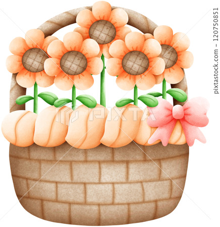 Sunflower woven basket Sunflower woven basket 120750851