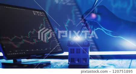 Real Estate Investment and Stock Market Analysis 2025 - Hand with Stylus Highlighting Growth Opportunities in Housing and Finance Real Estate Investment and Stock Market Analysis 2025 - Hand with Stylus Highlighting Growth Opportunities in Housing and Finance 120751895