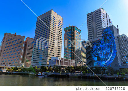 東京品川區天王洲島的城市景觀 東京品川區天王洲島的城市景觀 120752228