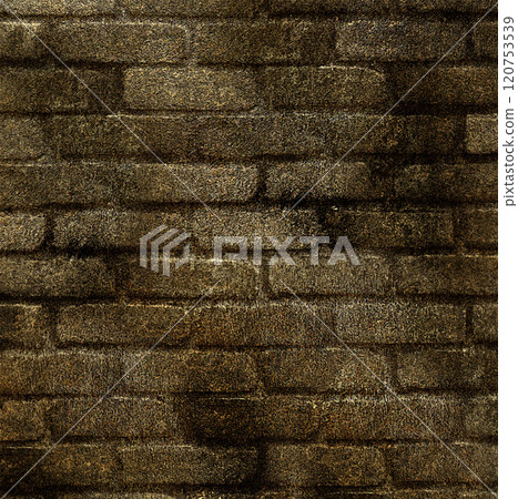 Rough Decorative Brown Brick wall Rough Decorative Brown Brick wall 120753539
