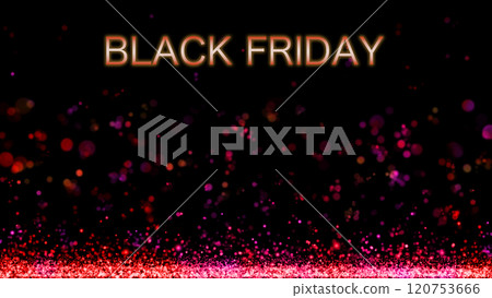 Black Friday, glitter and sparkling background illustration 120753666