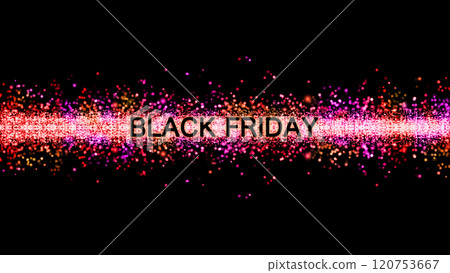 Black Friday, glitter and sparkling background illustration 120753667