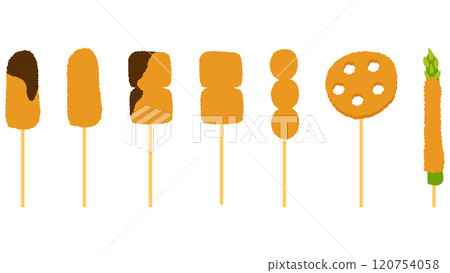 Kushikatsu 向量插圖集 Kushikatsu 向量插圖集 120754058
