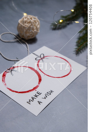 Christmas balls Storytelling of creating craft Christmas greeting card holiday present. Tactile hand-on activity. Master class progress of creative me-made gifts. Seasonal domestic life micro moment Christmas balls Storytelling of creating craft Christmas greeting card holiday present. Tactile hand-on activity. Master class progress of creative me-made gifts. Seasonal domestic life micro moment 120754408