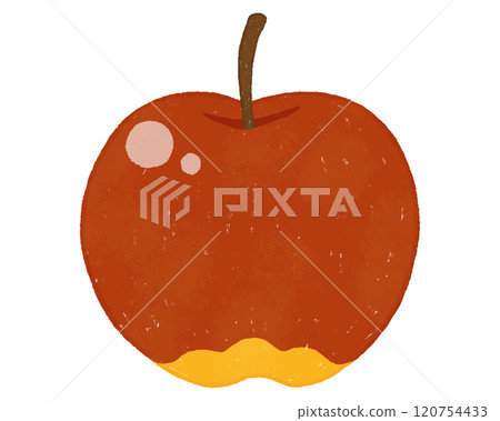 Red apple front illustration 1 120754433