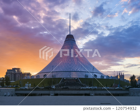 Khan Shatyr, Astana, Kazakhstan at dusk Khan Shatyr, Astana, Kazakhstan at dusk 120754932