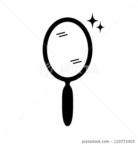 Shiny hand mirror silhouette Shiny hand mirror silhouette 120755005
