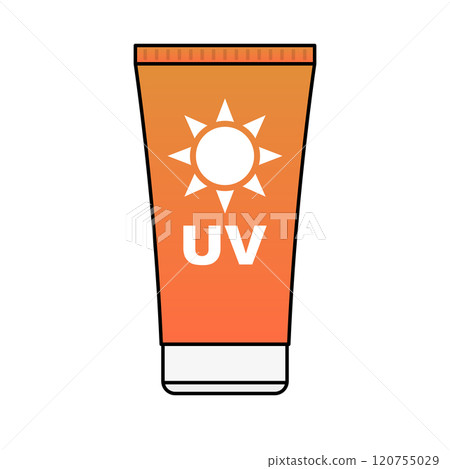 Sunscreen icon orange 120755029