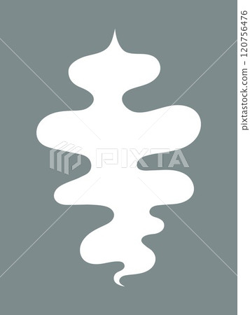 Silhouette of smoke, perfume fragrance perfume, cigarette smoke. Unpleasant odour or stench, toxic smoke and gas in the atmosphere. Upward rising vapour. 120756476