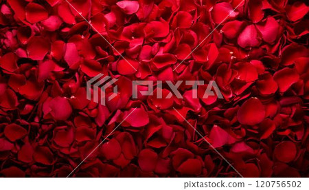 大量紅色玫瑰花瓣背景素材 大量紅色玫瑰花瓣背景素材 120756502