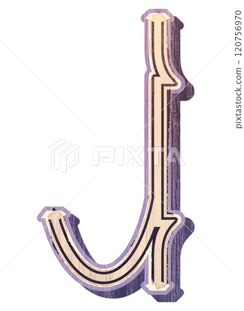 Out of color letter. Decorative vintage font. Out of color letter. Decorative vintage font. 120756970
