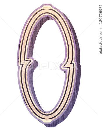 Out of color letter. Decorative vintage font. Out of color letter. Decorative vintage font. 120756975