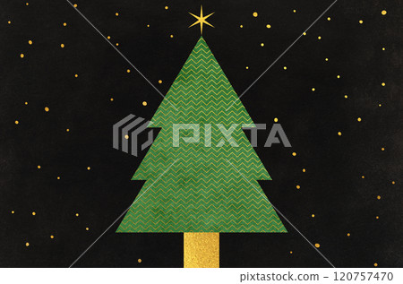 日本現代聖誕節_日本紙背景上的聖誕樹插圖 日本現代聖誕節_日本紙背景上的聖誕樹插圖 120757470