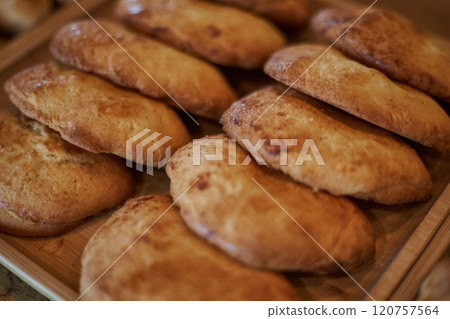 Sochen sweet made from shortcrust pastry. Sweetish Bakery pastry snack 120757564