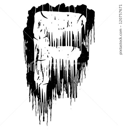 Death-metal font. Drippy letter. Custom art lettering. 120757671