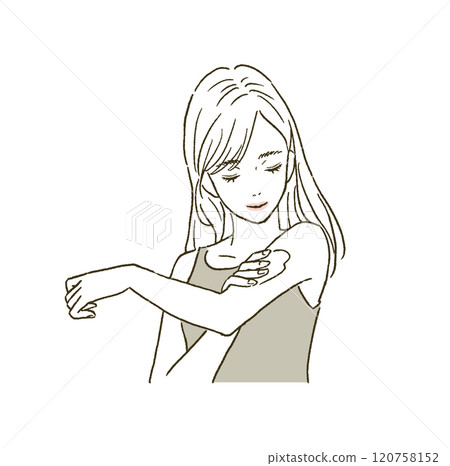 一個女人做美容護膚的插圖 一個女人做美容護膚的插圖 120758152