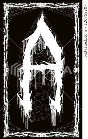 Death metal font. Brutal style lettering. Death metal font. Brutal style lettering. 120758207