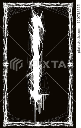 Death metal font. Brutal style lettering. Death metal font. Brutal style lettering. 120758215