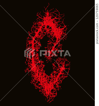 Death-metal font. Harsh letter. Custom art lettering. Death-metal font. Harsh letter. Custom art lettering. 120759065