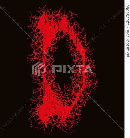 Death-metal font. Harsh letter. Custom art lettering. 120759066