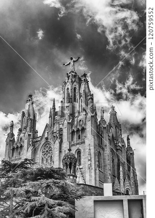 Church of the Sacred Heart, Tibidabo mountain, Barcelona, Catalonia, Spain Church of the Sacred Heart, Tibidabo mountain, Barcelona, Catalonia, Spain 120759552