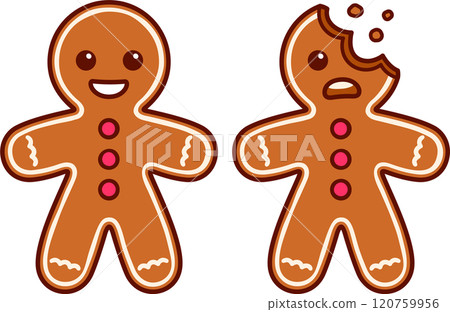Gingerbread man cookie bite 120759956
