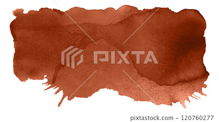 Brown watercolor vector graphic element. Brush strokes 120760277