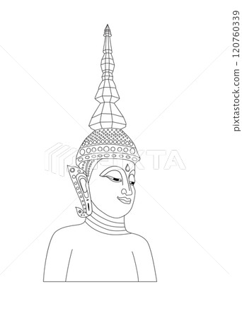Buddha on white background in illustrator Buddha on white background in illustrator 120760339