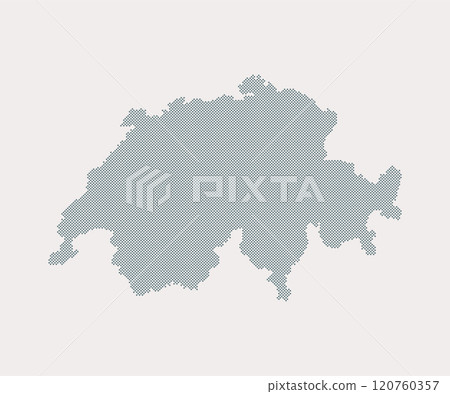 Vector map Switzerland for points, dotted template Vector map Switzerland for points, dotted template 120760357