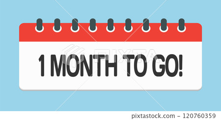 Countdown weekly calendar icon - 1 month to go 120760359