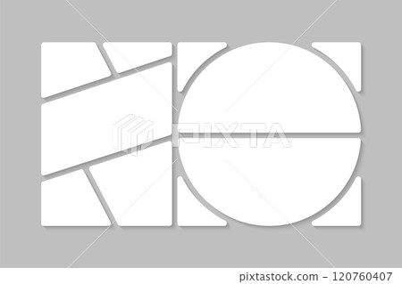 Template collage of seven frames, images, photo Template collage of seven frames, images, photo 120760407