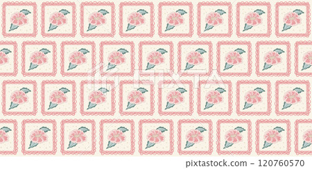 Chintz pachwork floral seamless pattern. Modern flower in square frames endless background. Farmhouse continuous ornament with wildflower motif. Vector hand drawn illustration. Chintz pachwork floral seamless pattern. Modern flower in square frames endless background. Farmhouse continuous ornament with wildflower motif. Vector hand drawn illustration. 120760570