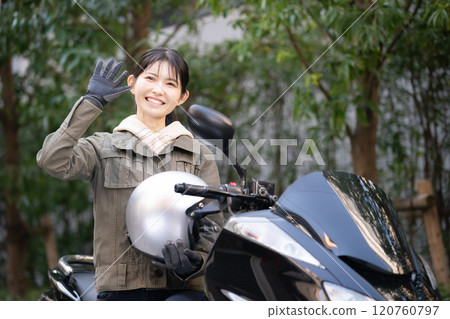 Bike woman Bike woman 120760797